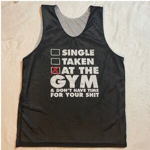 Gym Workout Tank Top Mesh Reversible Funny Slogan Sleeveless Athletic Shirt
